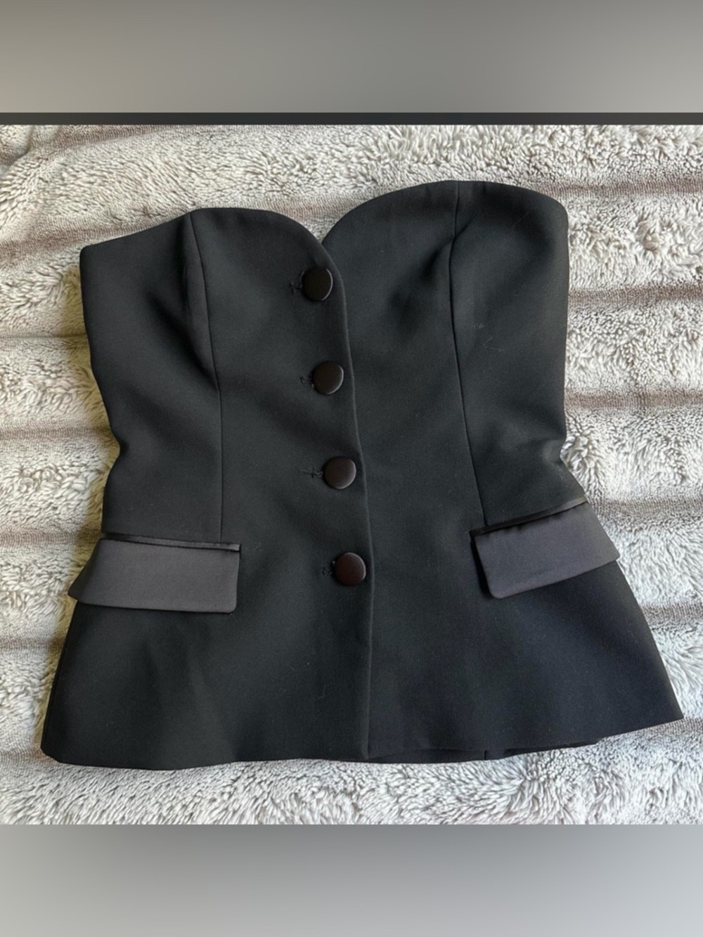 Zara Black Corset Strapless top